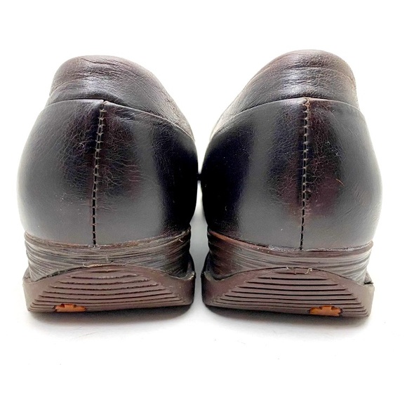 DANSKO Shoes PIA Loafers Leather Dark Brown Slip On Wedge Heel Size 38 - Picture 10 of 12